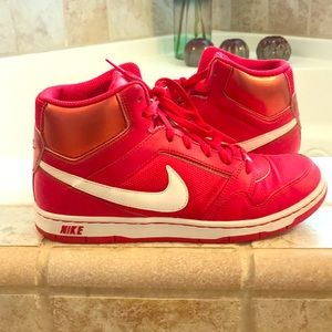 old school red and white nikes